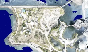 Ontario Place after tree removal - satellite view
